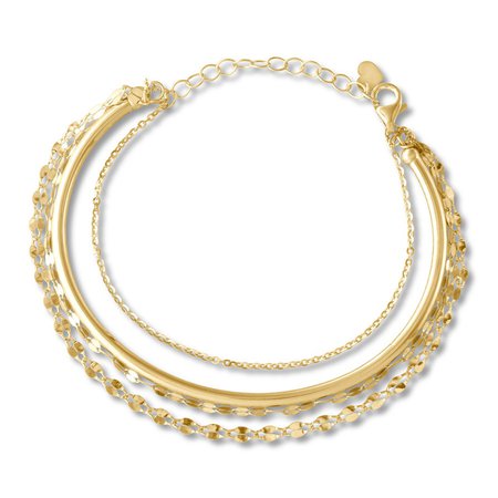 Layered Bangle Bracelet 10K Yellow Gold | Bangle Bracelets | Bracelets | Jewelry | Jared