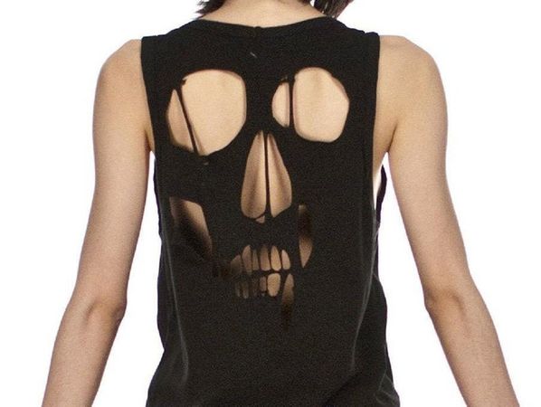 Skull Cut Out Muscle Tee UNISEX - Etsy