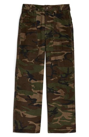 Topshop Sonny Camouflage Corduroy Trousers | Nordstrom