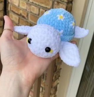blue daisy turtle crochet