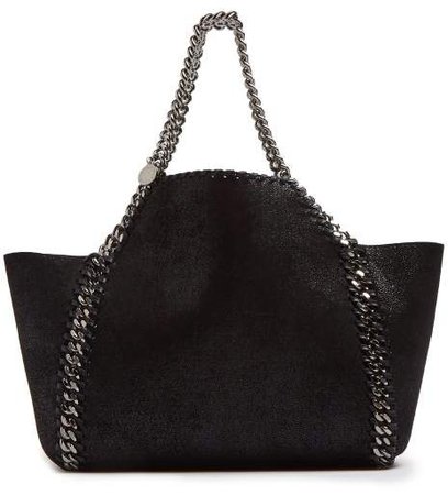 Falabella Mini Reversible Faux Leather Tote Bag - Womens - Black