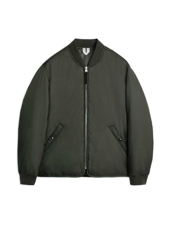 Nylon Liner Jacket - Dark Green - Jackets & Coats - ARKET DK