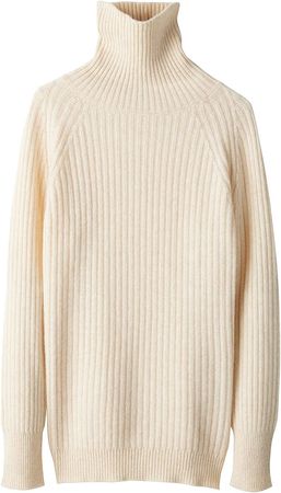 LINY XIN Women's Turtleneck Fall Winter Long Sleeve Loose Pure Merino Wool Warm Soft Knitted Pullover Sweater at Amazon Women’s Clothing store