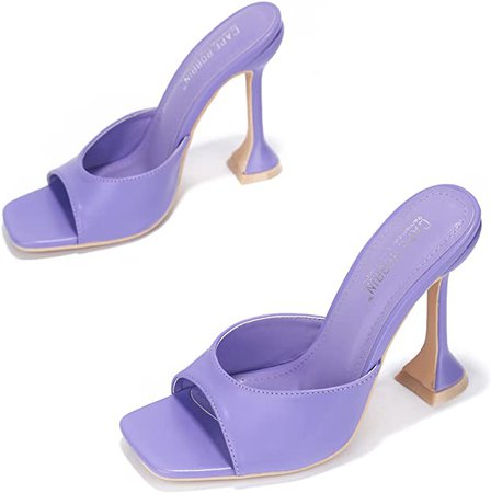 Amazon.com | Cape Robbin Lithe Sexy High Heels for Women, Square Open Toe Shoes Heels | Heeled Sandals
