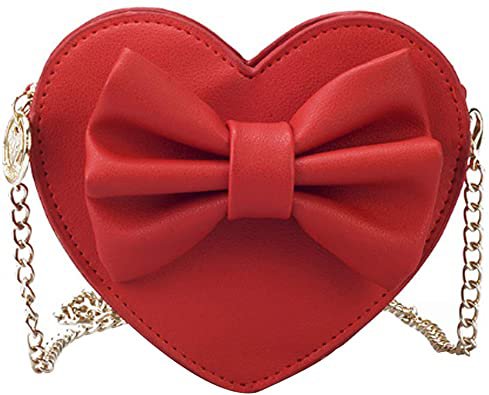 Amazon.com: Buddy Girls Bowknot Mini Coin Purse Heart Shape Cross Body Handbag Shoulder Bag Wallet Red: Shoes