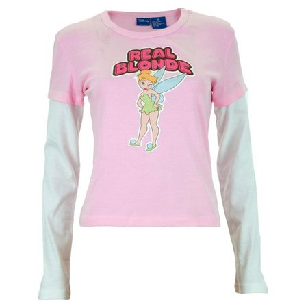 Tinker Bell - Tinkerbell - Real Blondie Juniors 2Fer Long Sleeve T-Shirt - Large - Walmart.com - Walmart.com
