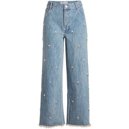 Sandy Liang Ghost Embellished Jeans