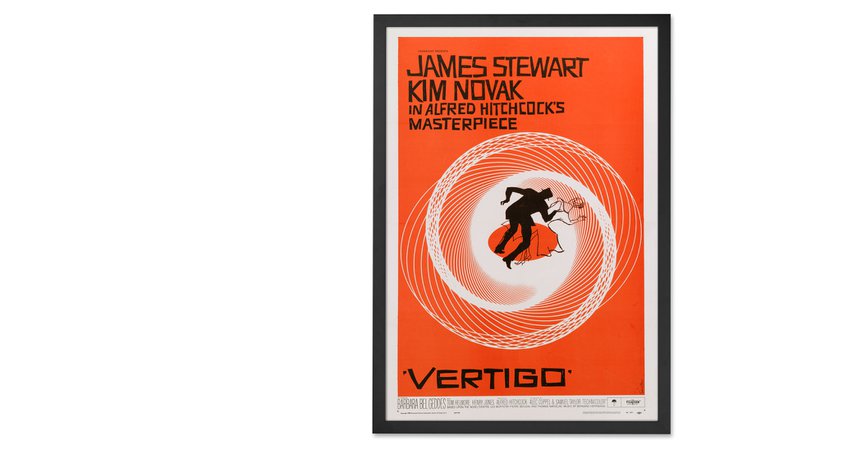 Vertigo Vintage Framed Wall Art Print, Orange | MADE.com