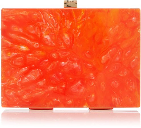 Marzook Capsule Marbled Resin Box Clutch