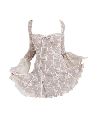 Cream lace corset dress