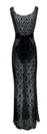 S/S 1998 Christian Dior John Galliano Sheer Black Embroidered Mesh Maxi Dress For Sale at 1stDibs