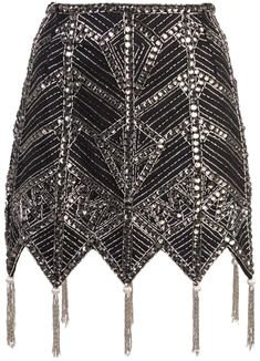 black silver skirt