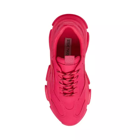 POSSESSION Pink Neon Platform Sneaker | Women's Lace Up Sneakers – Steve Madden
