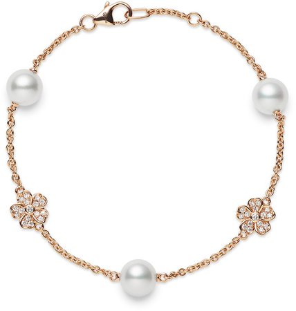 Akoya Cultured Pearl & Diamond Bracelet