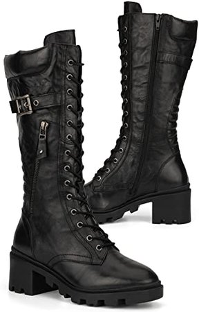 Amazon.com | Vintage Foundry Co. Women's Fashion Valencia Boots, Handmade, Casual, Zip, Lace Up, Round Toe, Leather Rubber Sole | Shoes