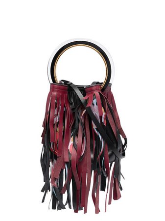 Shop Marni fringed bucket bag with Express Delivery - FARFETCH