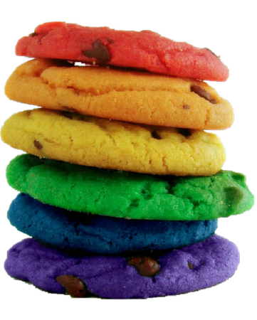 aesthetic png rainbow cookie
