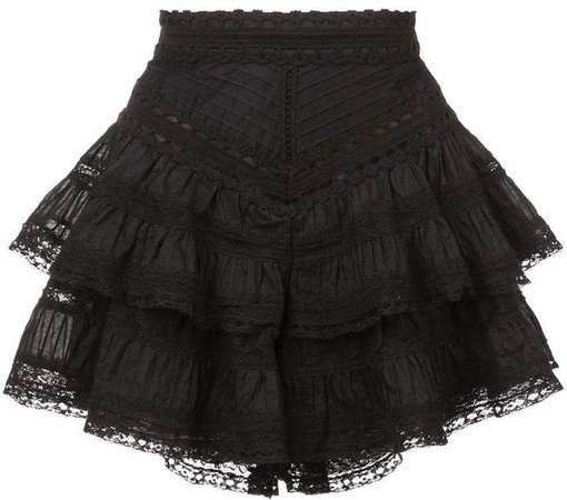 tiered mini skirt
