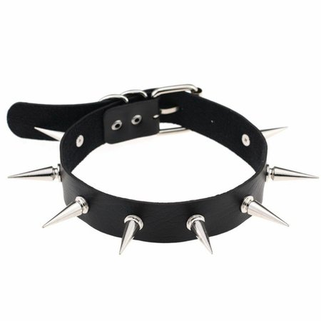 Collana Girocollo Collare Cintura Nera Spike Donna in Pelle Gothic Gioielli per Donna | eBay