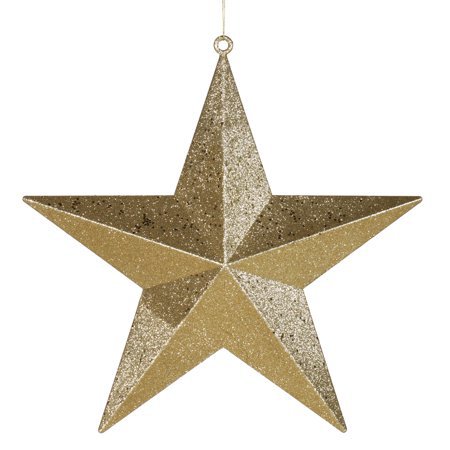 Classical Gold with Matching Glitter Christmas Star Ornament 20" - Walmart.com