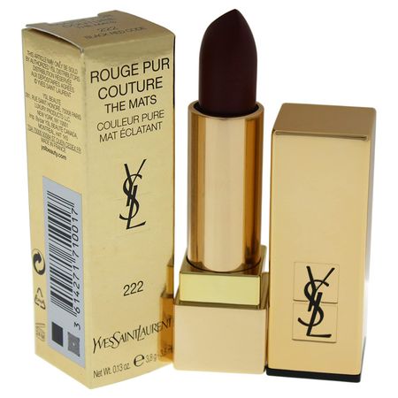 Amazon.com : Yves Saint Laurent Rouge Pur Couture The Mats - # 222 Black Red Code By Yves Saint Laurent for Women - 0.13 Oz Lipstick, 0.13 Oz : Beauty & Personal Care
