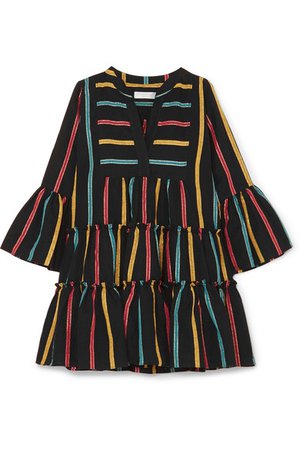 Caroline Constas | Lyssa striped cotton-blend mini dress | NET-A-PORTER.COM
