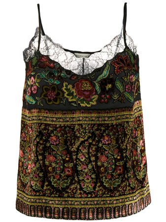 Etro floral lace detail cami top $910 - Buy AW19 Online - Fast Global Delivery, Price