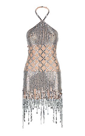 Adriel Embellished Halter Mini Dress By The Attico | Moda Operandi