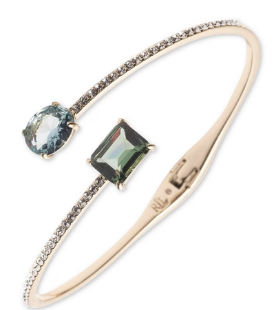 Lauren Ralph Lauren Blue & Green Stone Bangle Bracelet