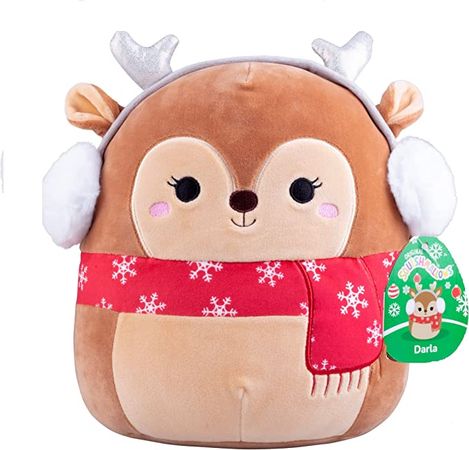 Squishmallows 10" Darla The Fawn Plush - Official Kellytoy Christmas Plush - Cute and Soft Holiday Reindeer Stuffed Animal Toy - Great Gift for Kids : Toys & Games