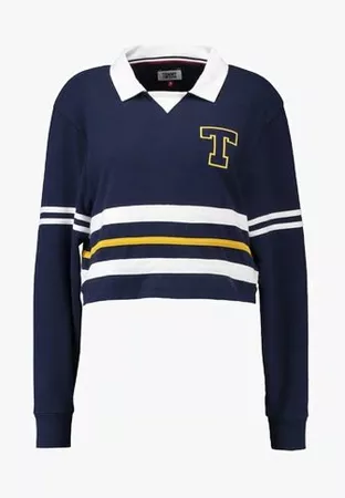 Tommy Jeans COLORBLOCK RUGBY - Sweatshirt - black iris