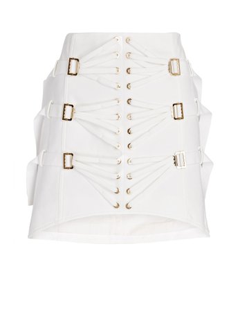 Dion Lee Laced Buckled Slider Mini Skirt | INTERMIX®