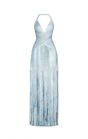 pastel blue gown