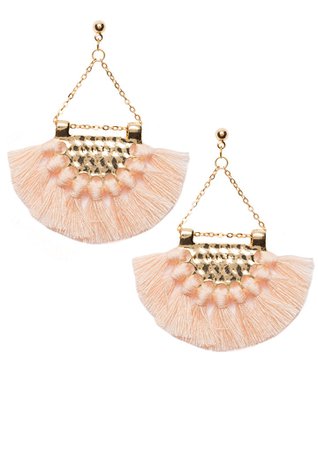 Boho Tassel Earrings Pink - Happiness Boutique