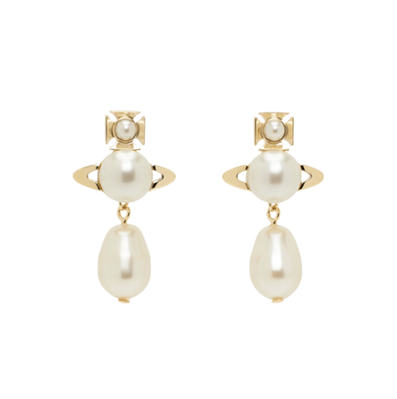 Vivienne Westwood inass gold pearl earrings