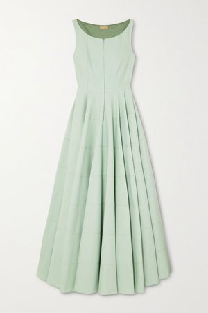 Green Cotton-jacquard midi dress | Alaïa | NET-A-PORTER