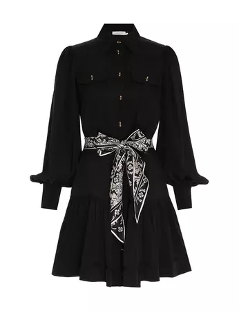 Shirt Mini Dress Black Online | Zimmermann