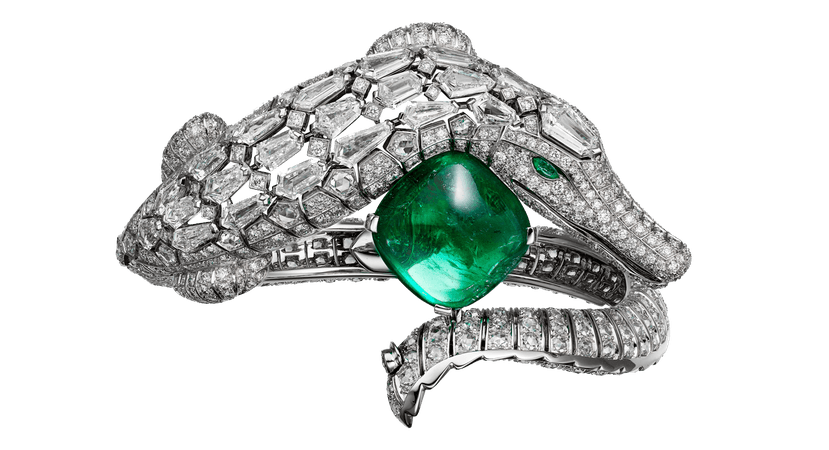 Cartier, crocodile emerald bracelet