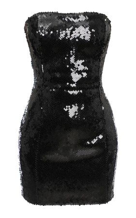 Balmain Strapless Sequined Bustier Dress