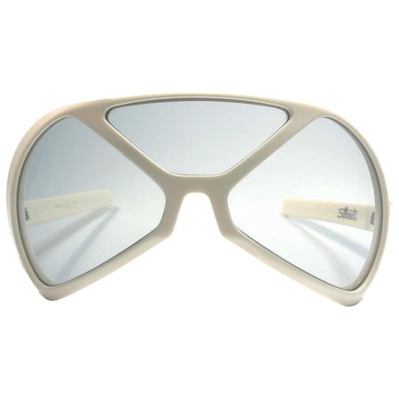 New Vintage Rare Silhouette Futura 570 White Collector Item 1970 Sunglasses For Sale at 1stDibs