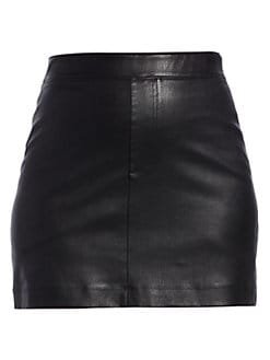 Helmut Lang stretch leather mini skirt