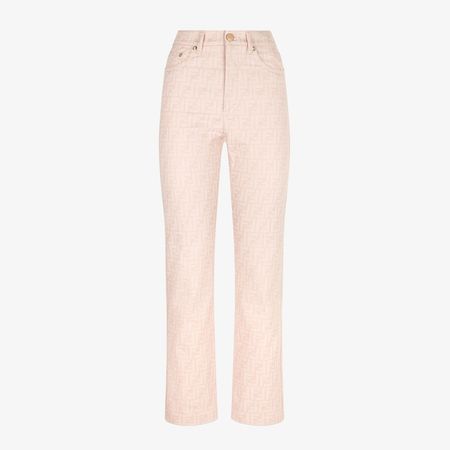 Pants - Pink denim pants | Fendi