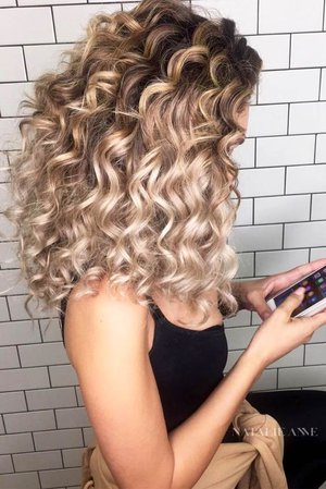 Curly Blonde Ombre Hair