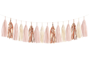 pink and gold tassel