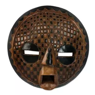 Bungalow Rose Original African Rain Wood Mask Wall Decor | Wayfair