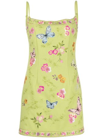 Blumarine floral-embroidered Mini Dress - Farfetch
