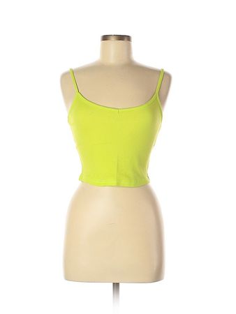 Shein Solid Green Yellow Tank Top Size M - 40% off | thredUP