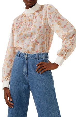 French Connection Diana Floral Crinkle Blouse | Nordstrom