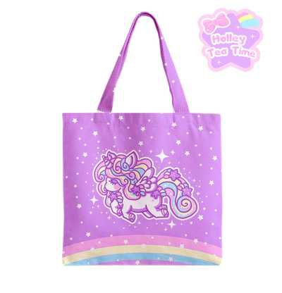 ☆ Rainbow Stardust Unicorn Tote Bag ☆ Fairy kei ☆ Magical ☆ Decora kei ☆ Pop kei ☆ Harajuku · Holley Tea Time · Online Store Powered by Storenvy