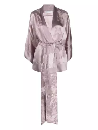 Carine Gilson Jacquard Silk Kimono - Farfetch